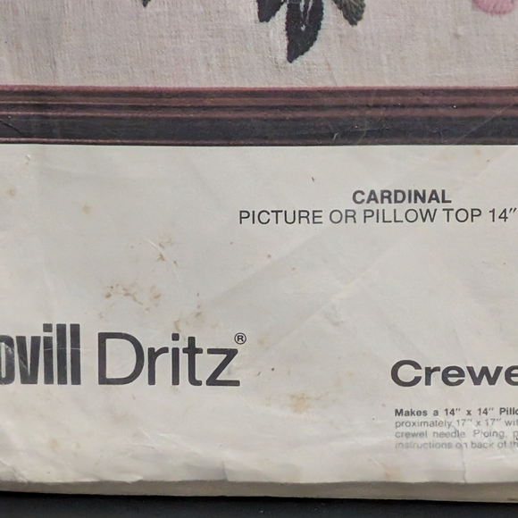Vintage Scoville Dritz Cardinal Crewel embroidery kit 6207 2-2026B - Picture 3 of 4
